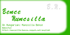 bence muncsilla business card